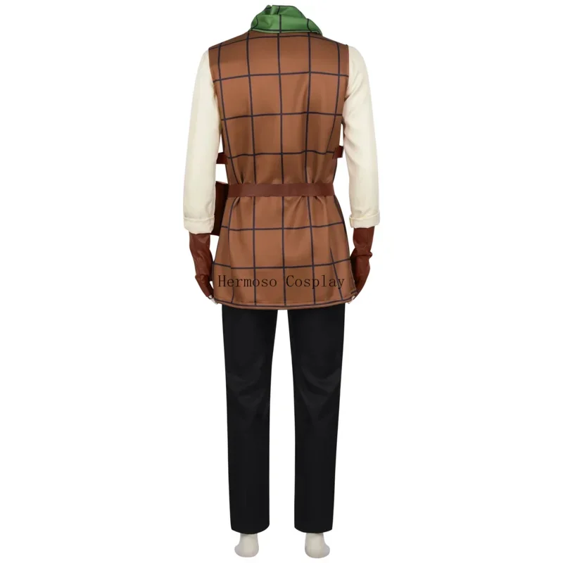 Аниме Delicious in Dungeon Chilchuck Tims Косплей Костюм Брюки Карманный Парик Lockpicker Униформа
