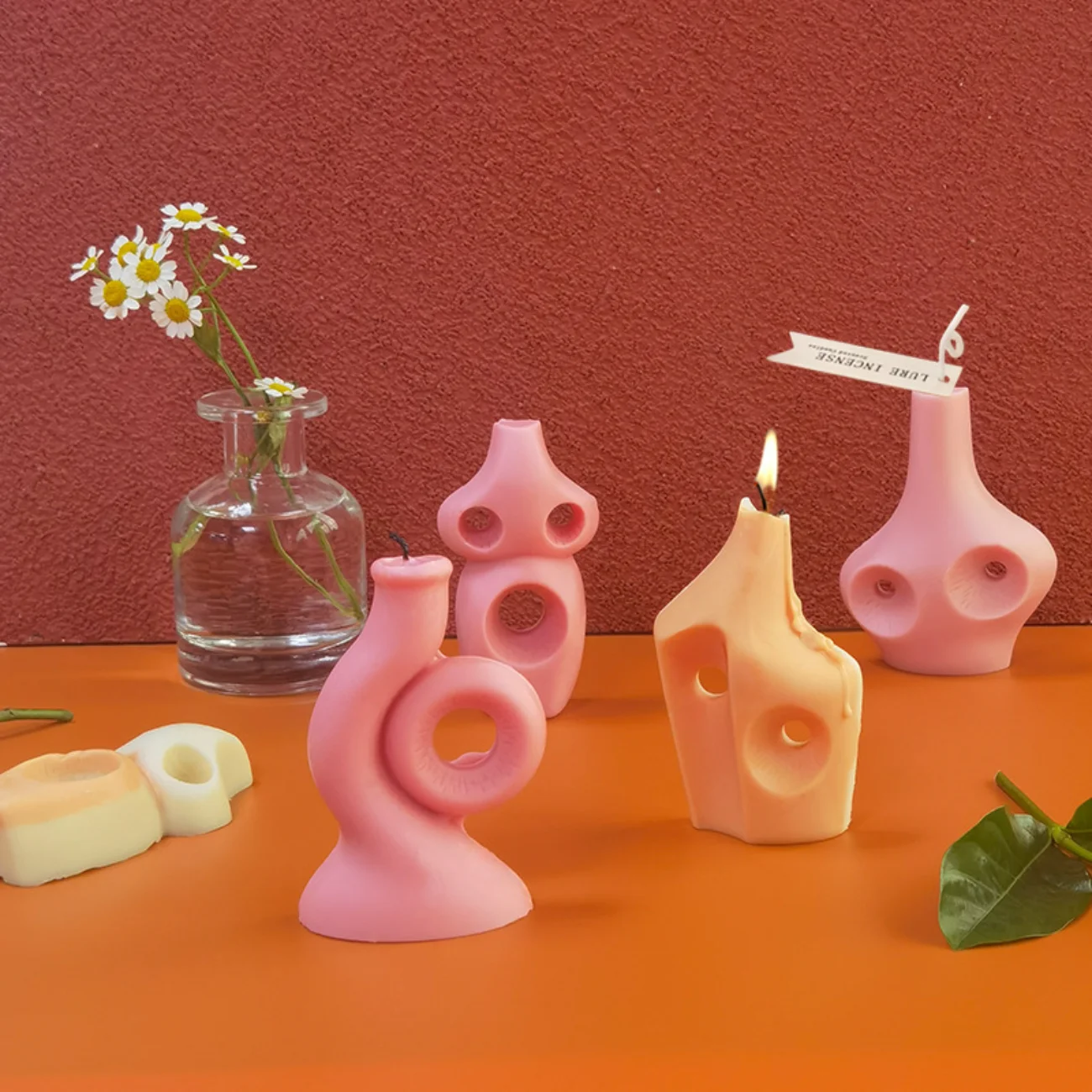 

Geometric Bottle Candle Mold, 3D Pillar Candles Resin Mould Epoxy Resin Casting Molds DIY Aromatherapy Candles, Wax, Soaps