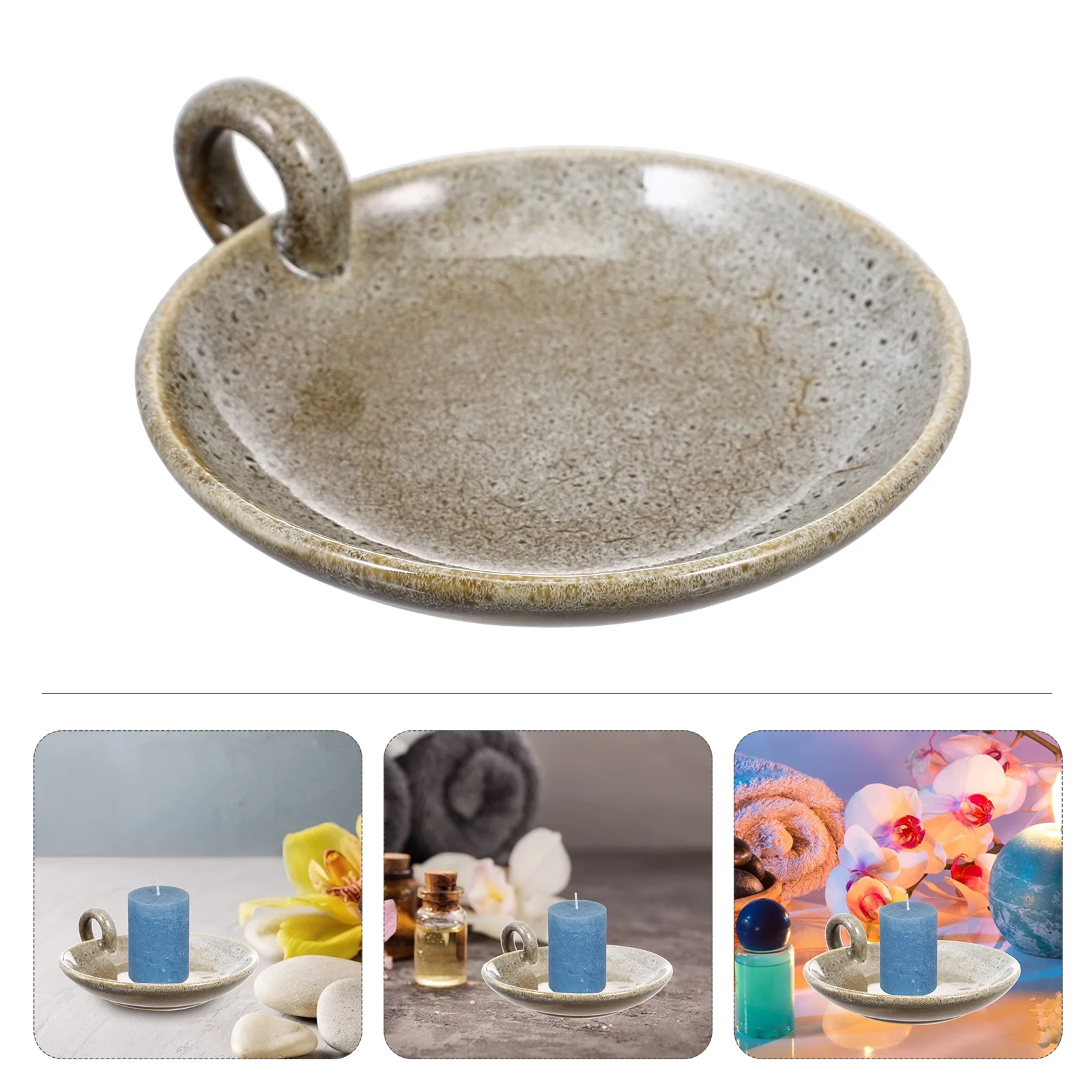 

Holder Ceramic Candlestick Tealight Plates Stand Plate Holders Wall Hangingwedding Pillar Decorative Tray Taper Retro Decor Dish