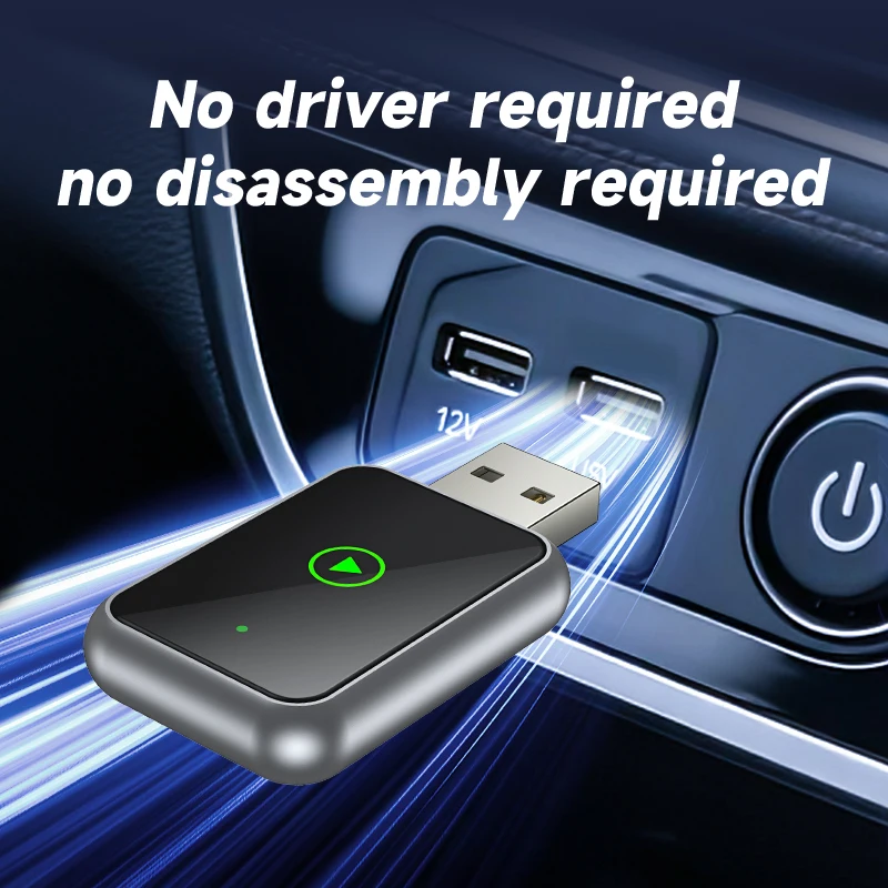 Фото Беспроводной адаптер CarPlay и Android Auto 2-в-1: Wi-Fi Type-C/USB, Plug & Play №2