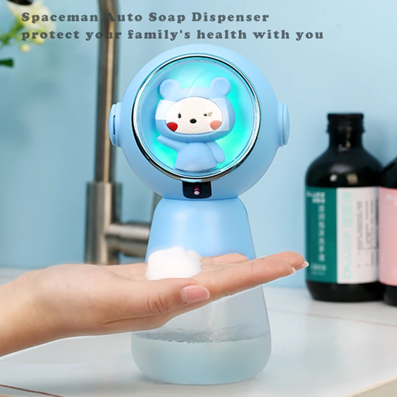 

Cartoon Kids Automatic Soap Dispenser Storage Auto Baby Hands Free Countertop Soap Pump Home Bathroom Kitchen Decor