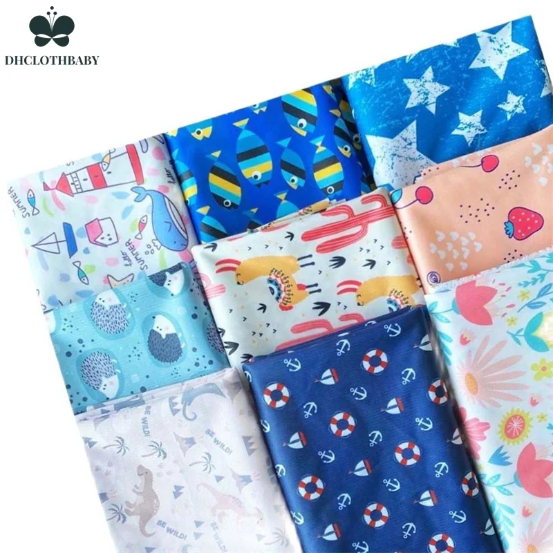 PUL Polyester Printed Cloth Fabric Sewing Quilting For Patch