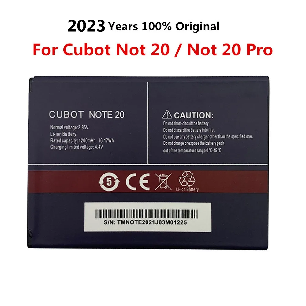 

2023 Years New Original Battery For Cubot Note 20 Note20 / Note 20 Pro 4200mAh Mobile Phone Battery High Quality In Stock