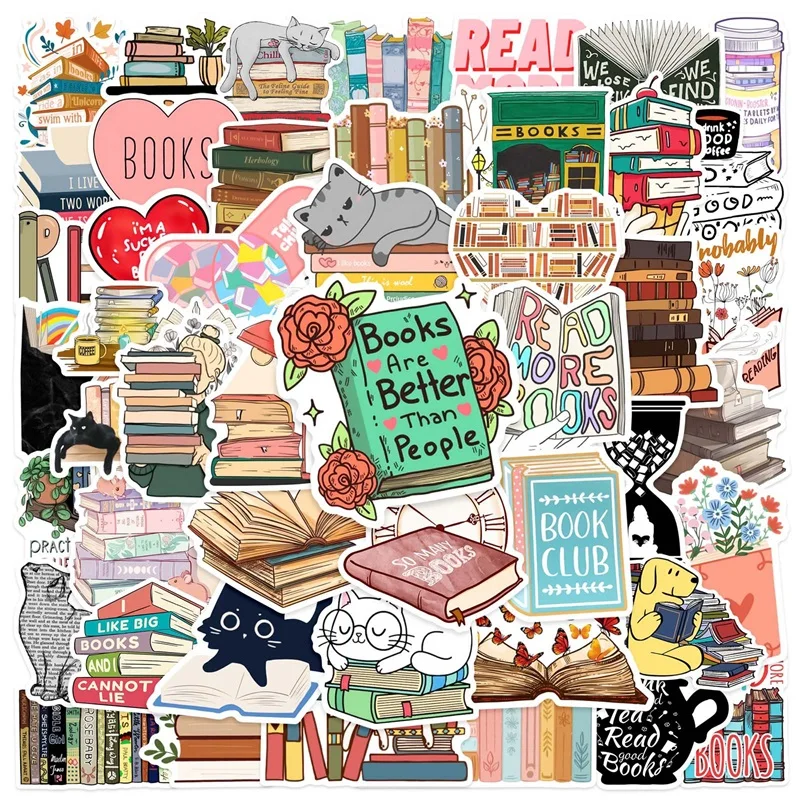 Autocollant de lecture d'animaux de dessin animé en PVC pour enfants, décoration esthétique, papeterie pour Scrapbooking, fournitures scolaires pour enfants, 10/30/50 pièces