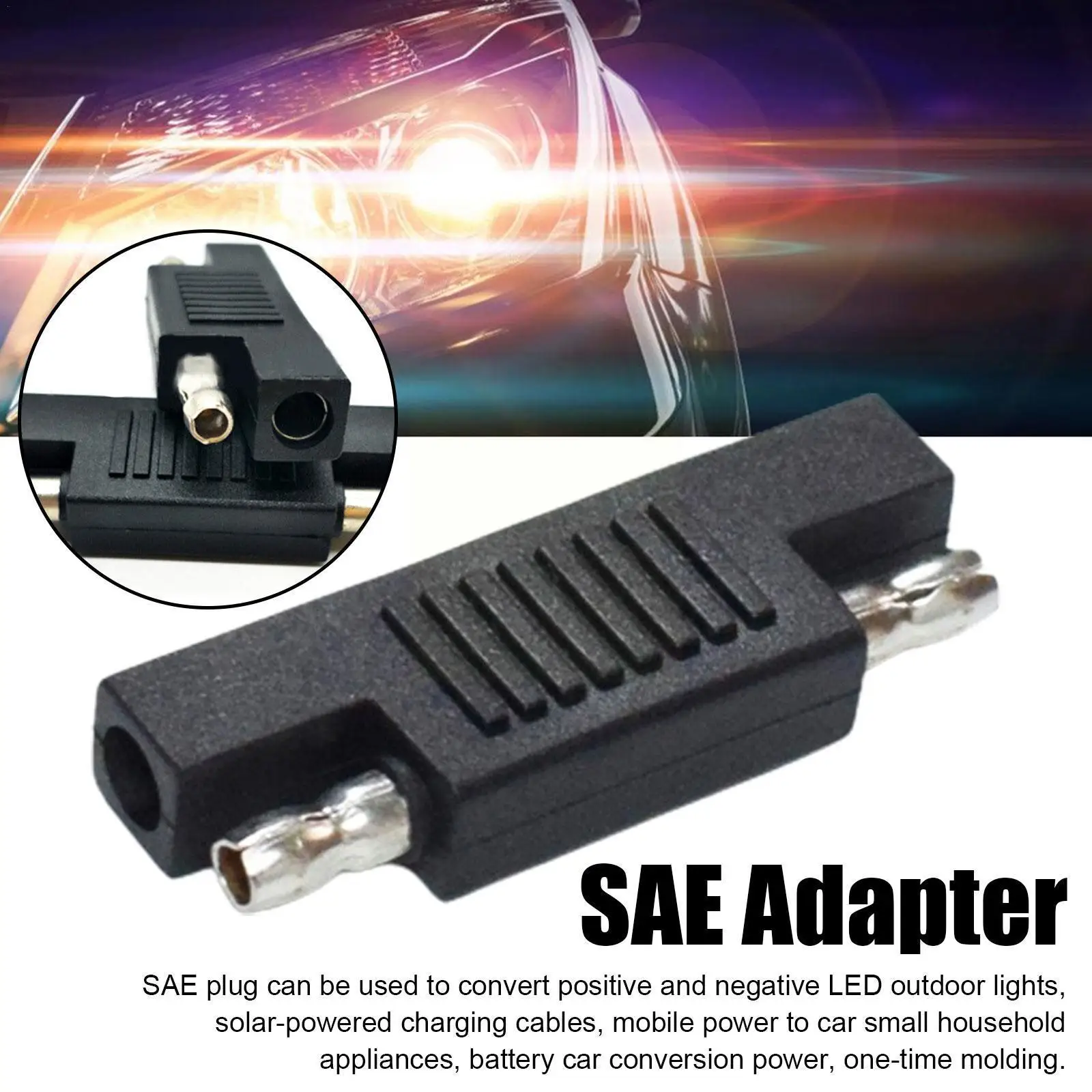

12/24v Solar Sae Polarity Reverse Adapter Connectors For Quick Disconnect Extension Cable Solar Sae Adapter Male To Photovo K6o0