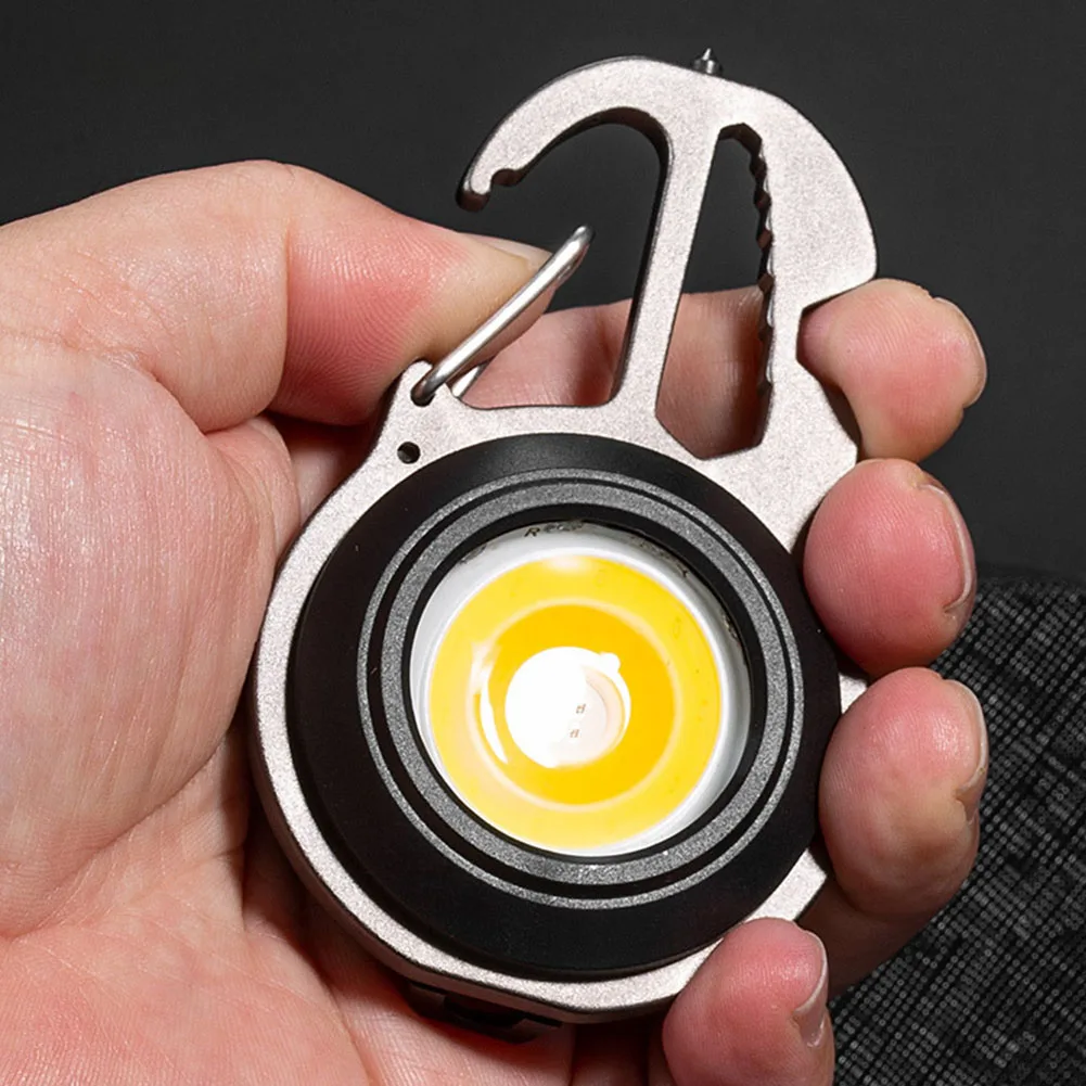 

Миниатюрный светодиодный фонарик с брелоком, Перезаряжаемый USB светильник 500 лм, 7 режимов работы, открывалка для бутылок, прочный брелок, ма...