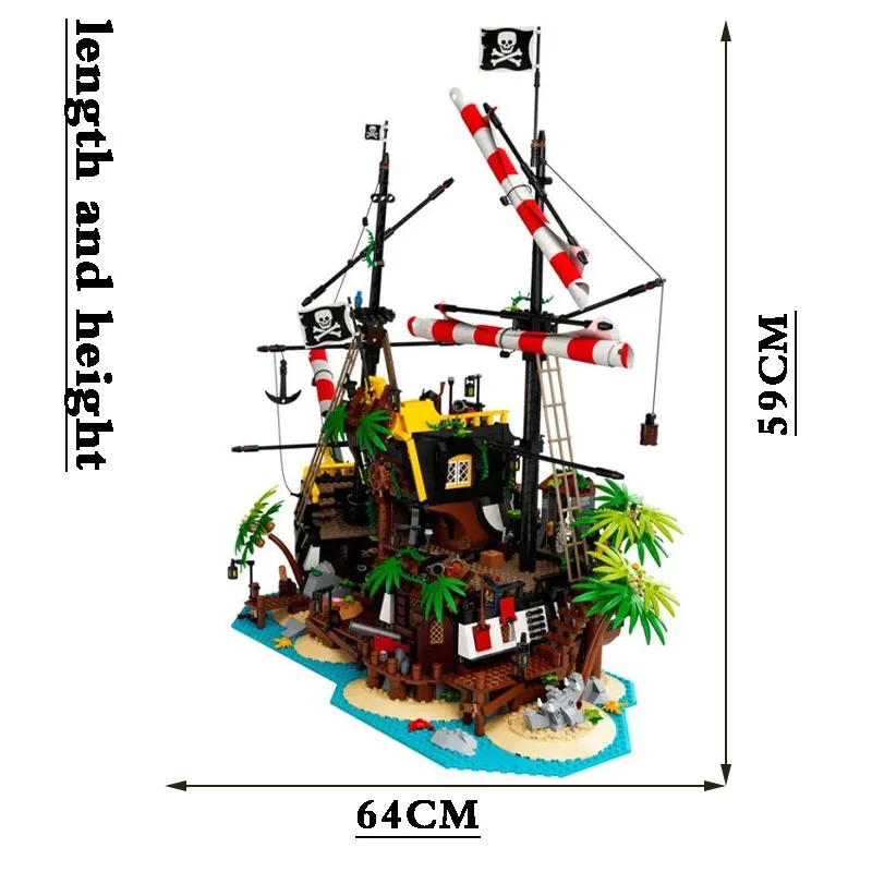 Spot 21322 Barracuda Bay Pirates Compatible with 698998 Model Building Blocks Building Blocks Children's Birthday Christmas Gift images - 6