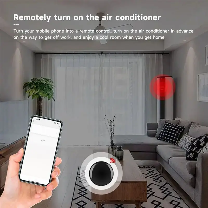 Инфракрасный контроллер ABBP-IR с дистанционным управлением по Wi-Fi для кондиционеров и телевизоров, поддержка Smart Life, 2 шт. (art.: 3920d80062cd1) - 3920d80062cd1