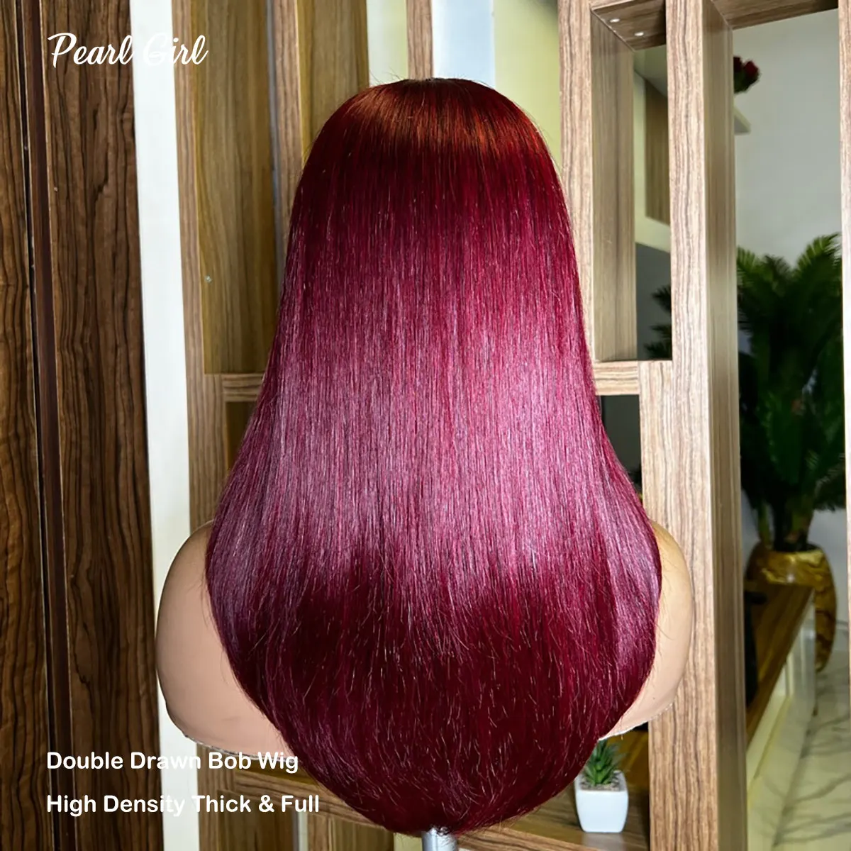 Цвет вина Двойной рисунок Боб 2x6 Ким К с застежкой 14 дюймов Многослойный