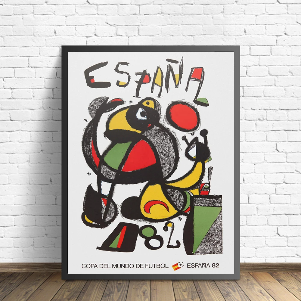 

Football World Cup 1982 Poster Spain 82 Art Print Abstract Canvas Painting Nordic Wall Picture For Office Living Room Home Decor