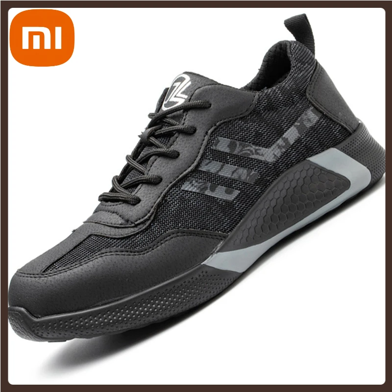 

XIAOMI Lightweight Sport Safety Shoes Man Anti-smash Anti-puncture Work Sneakers Steel Toe Protective Shoes Work Safety Boots