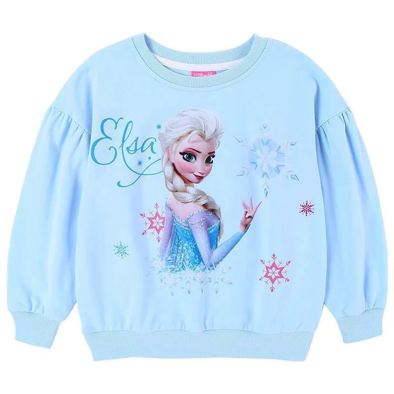 2022 New Tee Shirt Girl Clothing Long Sleeves for Children's T-shirt Girls  Tops Sofia Quality Cotton Frozen Elsa Kids Clothes