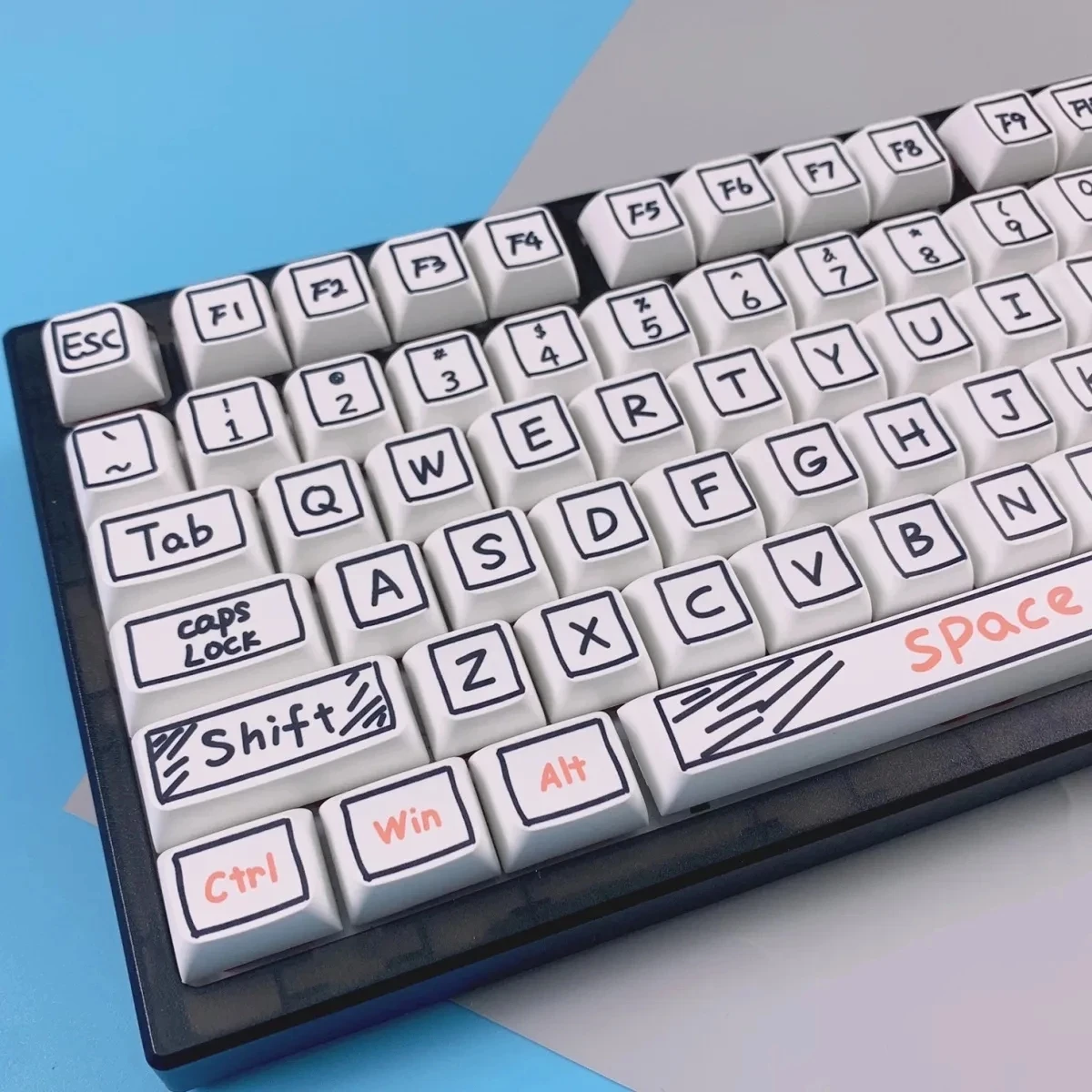 126 Keys Graffiti Keycap XDA Profile PBT Keycaps For Mx Switch Mechanical Keyboard Custom Cute Anime Key Caps personalizadas
