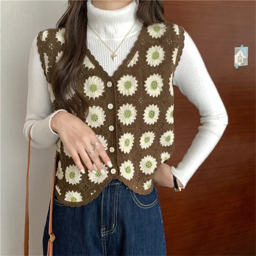 Женский винтажный жилет в стиле бохо этнический без рукавов с цветочной вышивкой