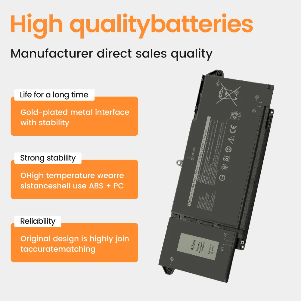 9JM71 Аккумулятор для ноутбука Dell Latitude 14 7320 7420 7520 13 5320 серии Запасные части HDGJ8 MHR4G 7FMXV