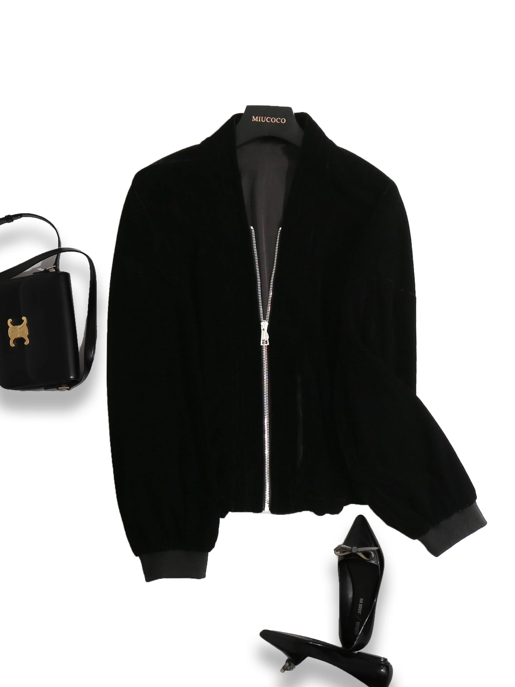 Пенни Конце! Бархатный материал! Европейские товары черная короткая бейсбольная