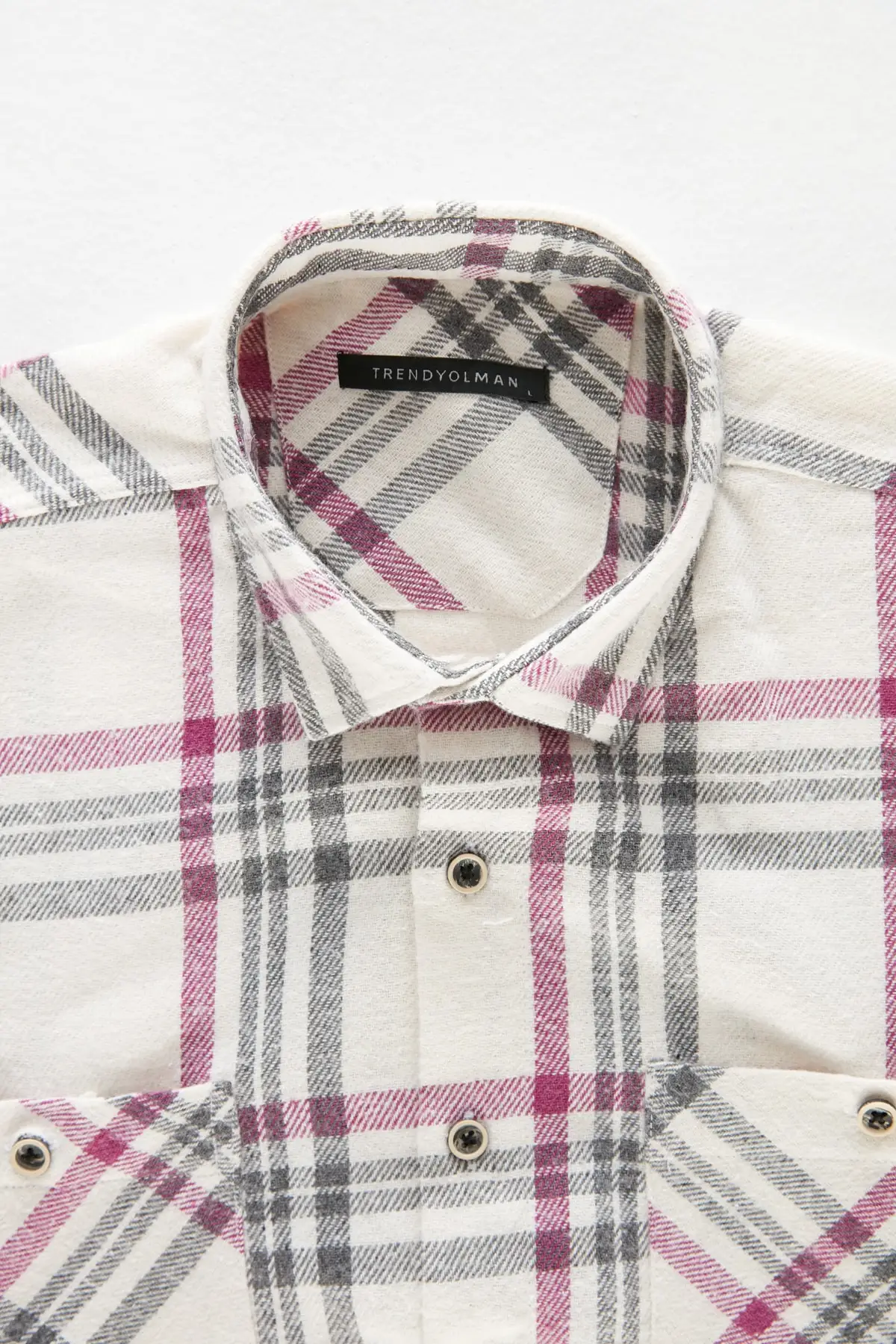 

Dark Purple Men Regular Fit Shirt Collar Long Sleeve Buttoned Double Pocket Lumberjack Plaid Shirt TMNAW22GO0356
