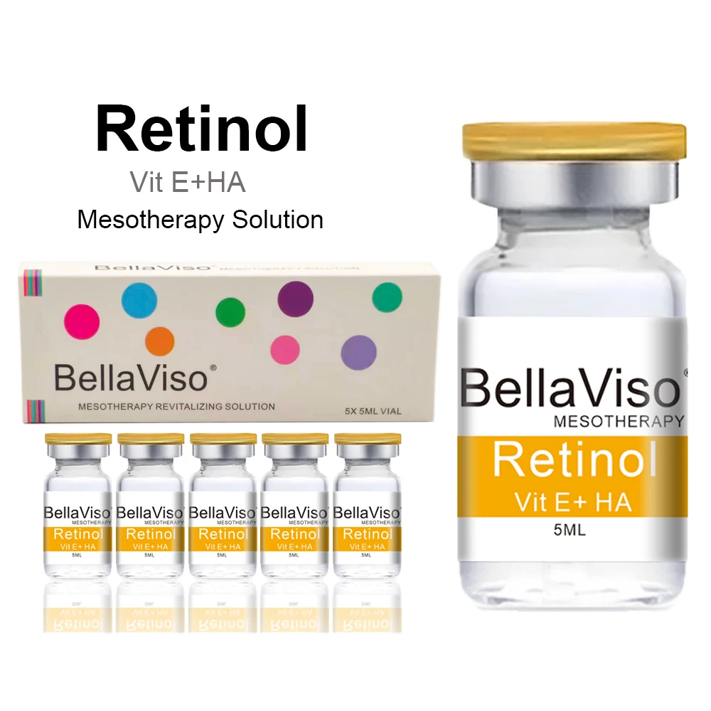 

BellaViso Facial Care Meso Serum Retinol Vit E Hyaluronic Acid Wrinkle Removal Skin Lifting Moisturizing Mesotherapy Solution
