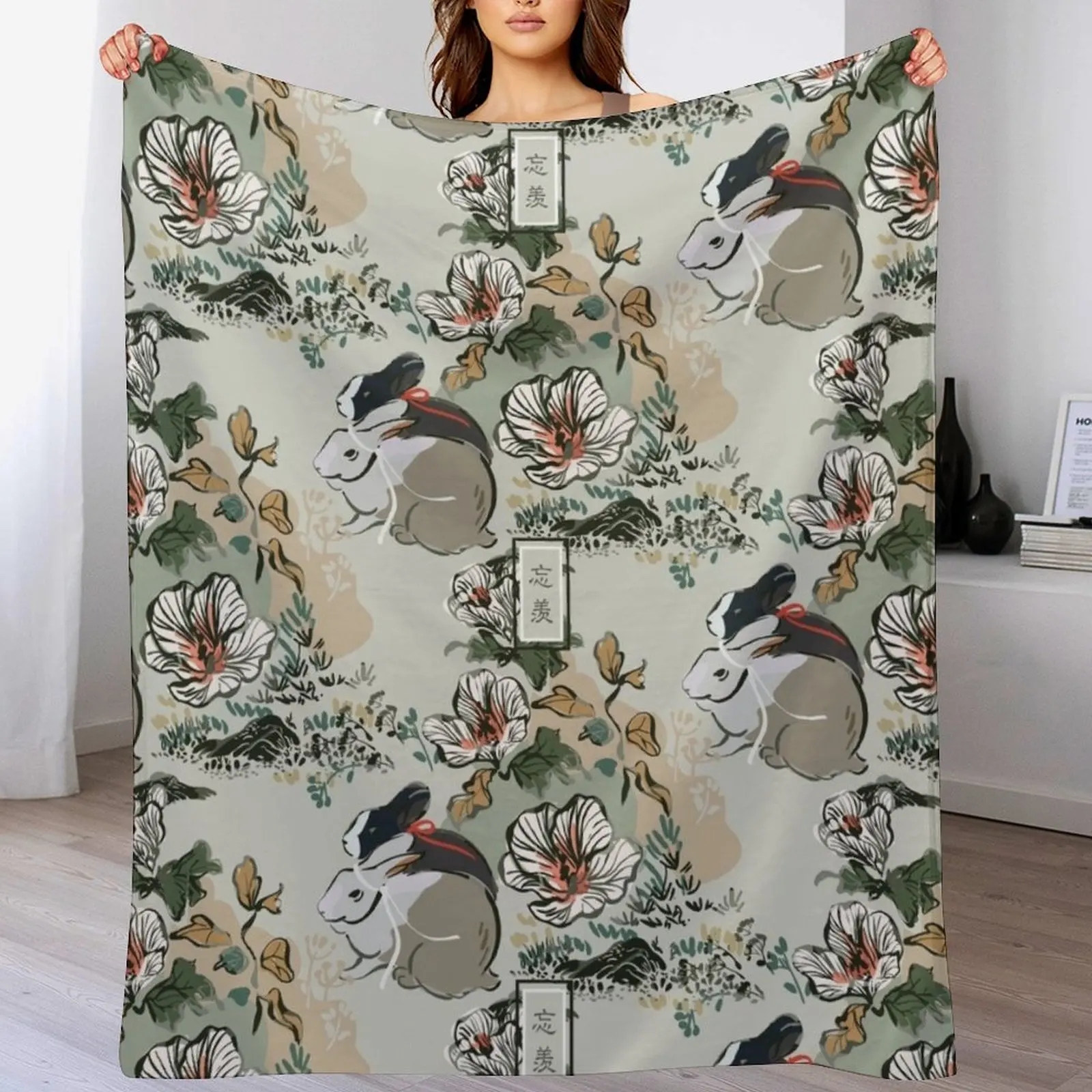 WangXian [БЕСШОВНОЕ ТРАДИЦИОНАЛЬНОЕ] Плед Детское милое одеяло с одним ворсом