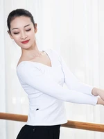 tights square dance practice clothes female adult long sleeved dance clothes modern dance body yoga clothes v neck jacket