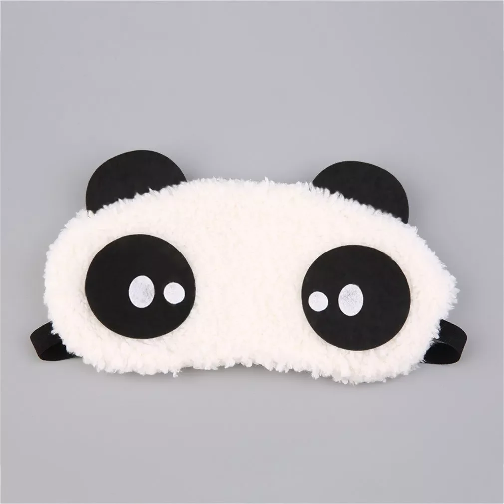 

Cute Design Plush Panda Face Eye Travel Sleeping Soft Eye Mask Blindfold Shade Eyeshade Portable Sleeping Eye Cover