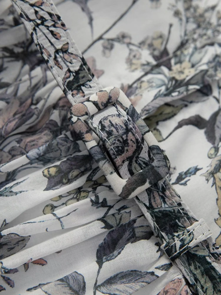 AELESEEN винтажное длинное платье из поплина модный дизайн отложной воротник 100%