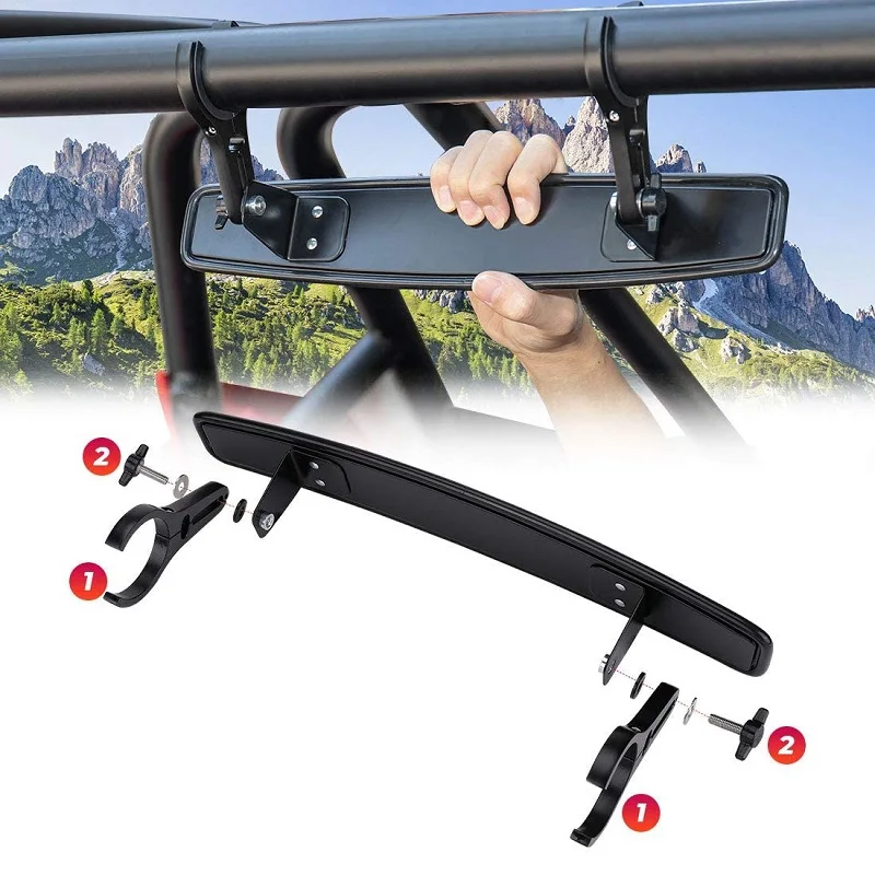 Комплект зеркал заднего вида UTV с колесиком 1 75 дюйма для Yamaha Rhino YXZ Polaris RZR 800 900 1000