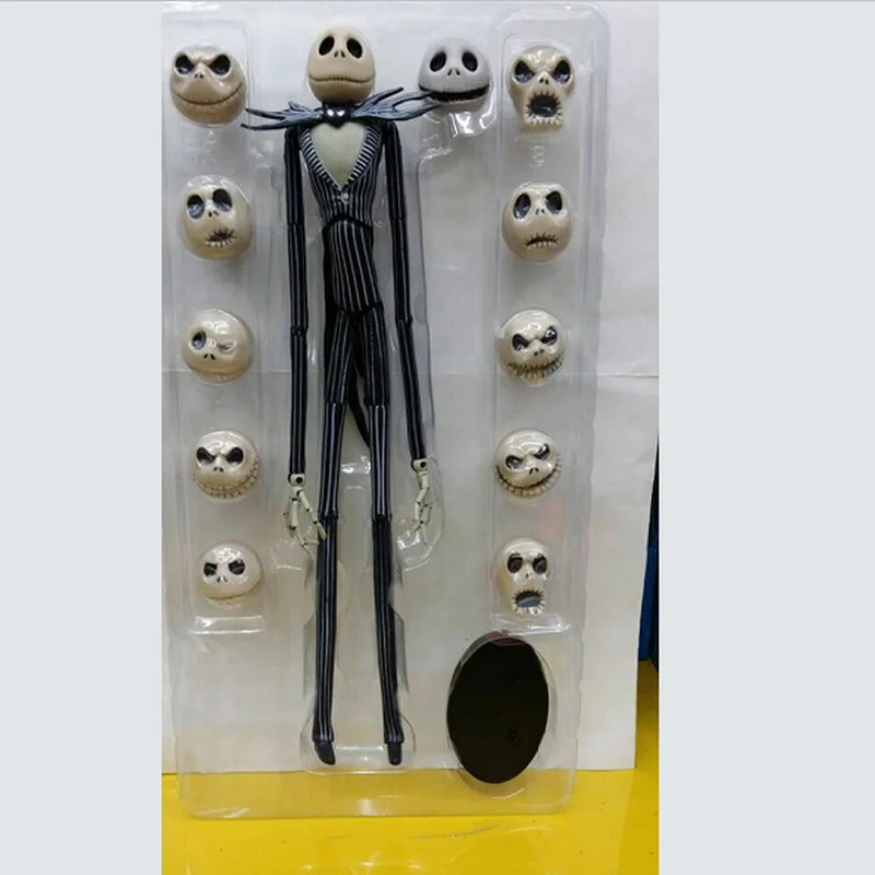 

Jack Skellington Anime Figure Pvc Disney The Nightmare Before Christmas 12 Head Pumpkin King Action Figure Doll Children Gifts