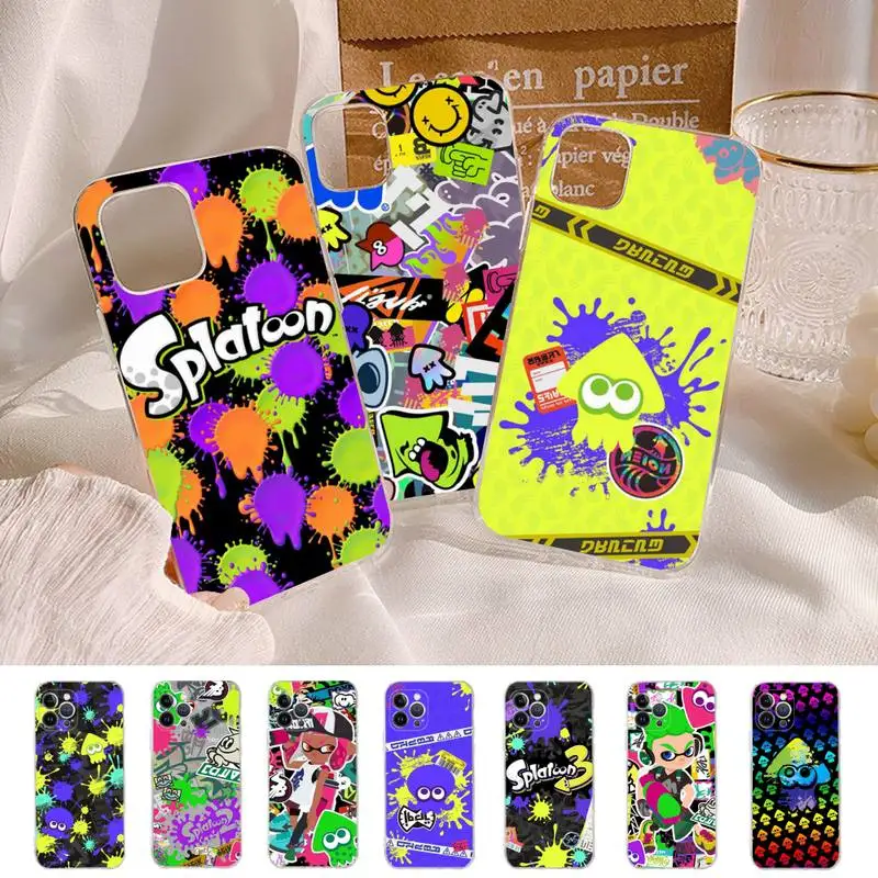 

Splatoons Phone Case For iPhone 11 12 13 14 Mini Pro Max XR X XS TPU Clear Case For 8 7 6 Plus SE 2020