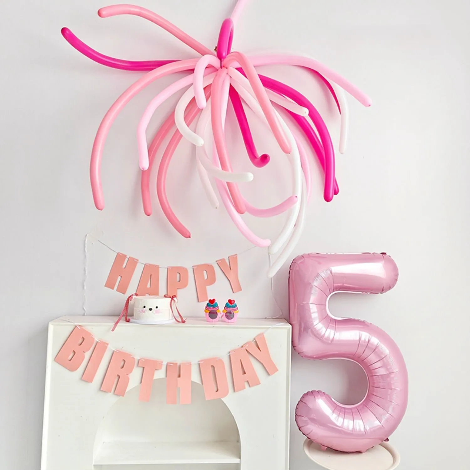 Баннер для вечеринки в честь Дня Рождения волшебный длинный воздушный шар номер 1