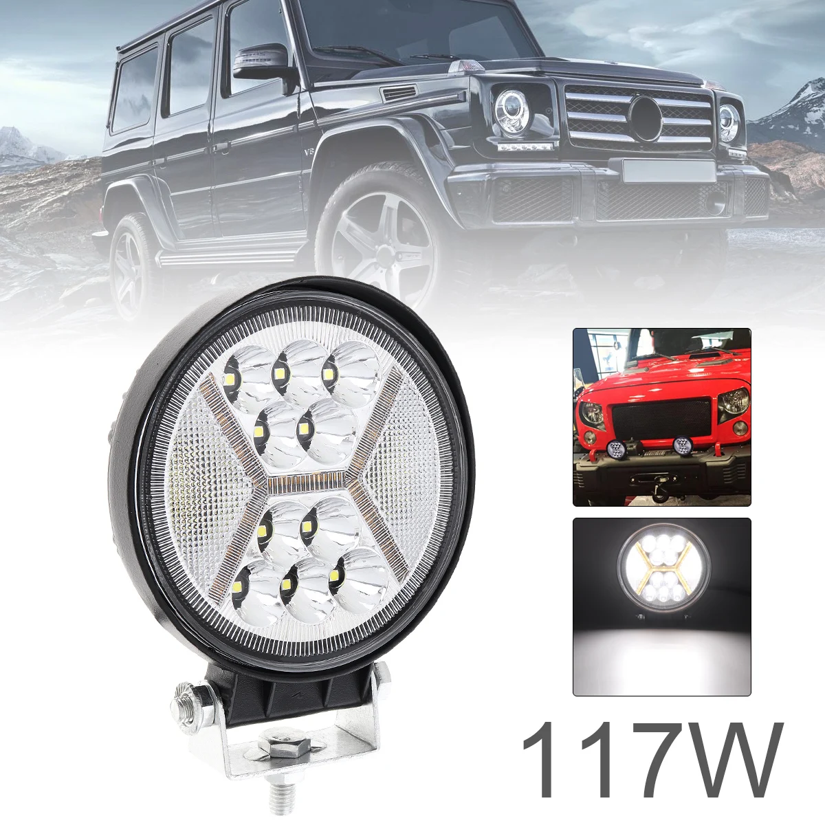 

4 Inch 117W Ultra Bright LED Light Pod Combo Off Road Driving Light DRL Fog Light LED Work Light for Jeep ATV SUV Truck Boats