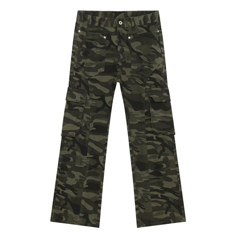 SYUHGFA осень 2023 мужские брюки-карго в американском стиле повседневные камуфляжные