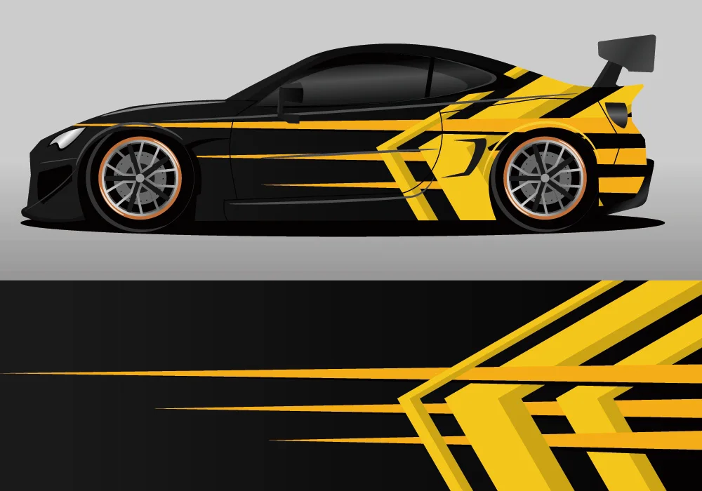 Виниловая наклейка с изображением фрагментов современный дизайн векторное