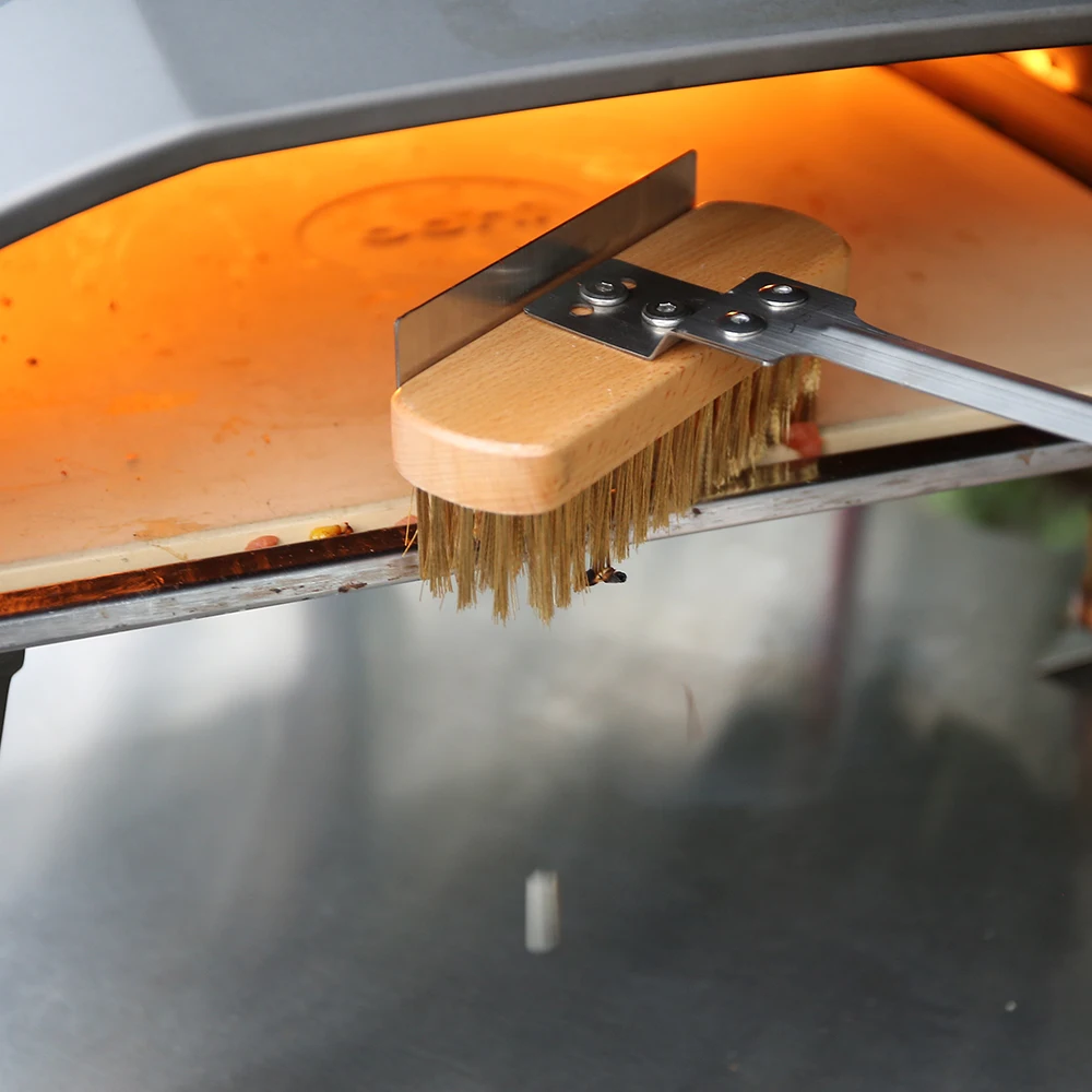 Латунная медная щетка для духовки пиццы Onilini со скребком гриля латунная чистки с