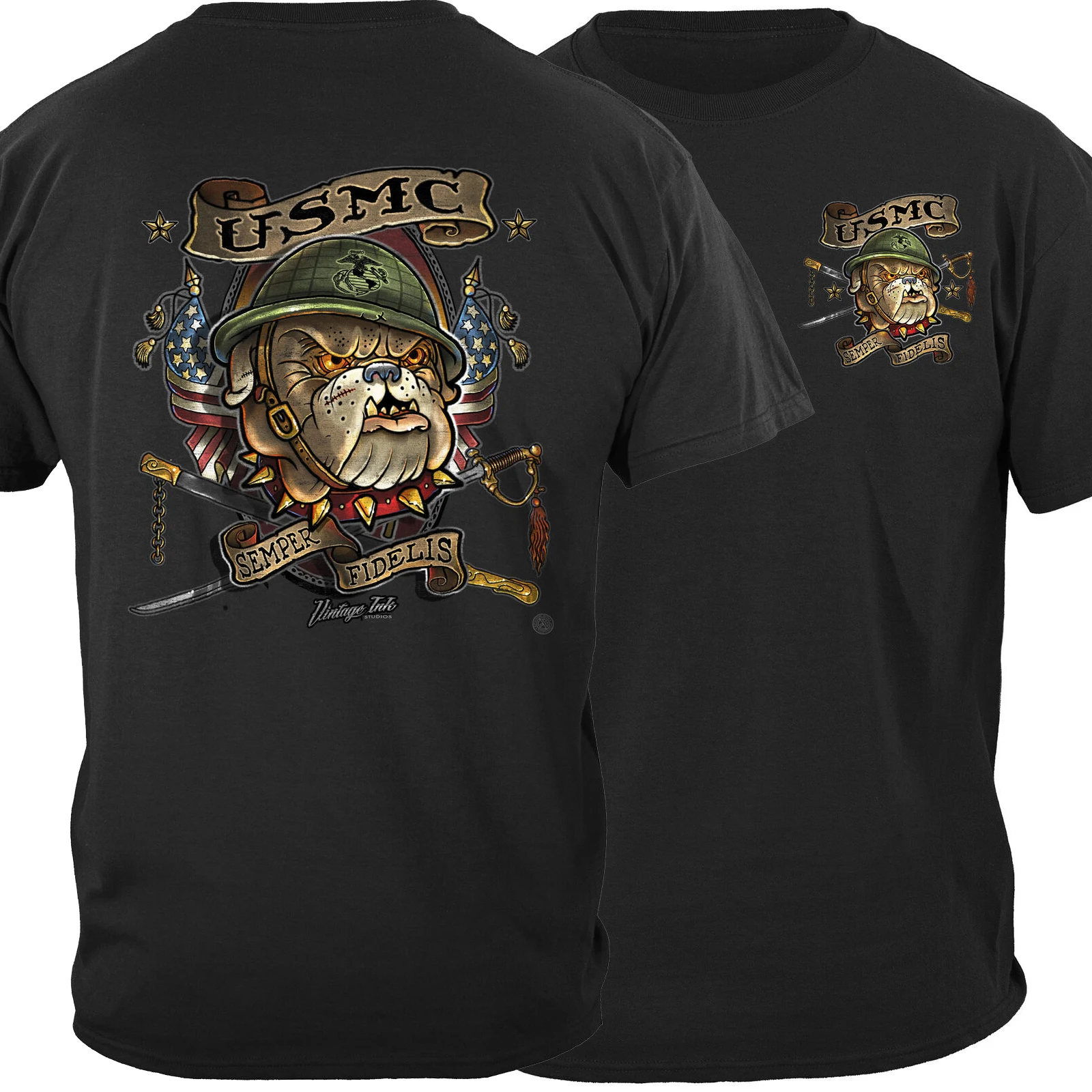 

USMC Marine Corps Bull Dog Semper Fidelis T Shirt. 100% Cotton Short Sleeve O-Neck Casual T-shirts Loose Top Size S-3XL