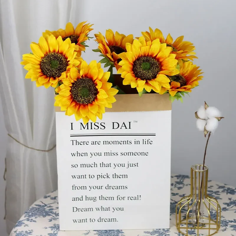 Искусственные Подсолнухи искусственные цветы реквизит для фотосъемки свадебные