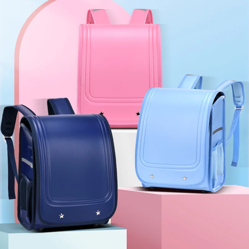 

Backpack Primary Randoseru Boys For Japan Kindergartens Schoolbag School Children Japanese Orthopedic Kids Rucksack Girls