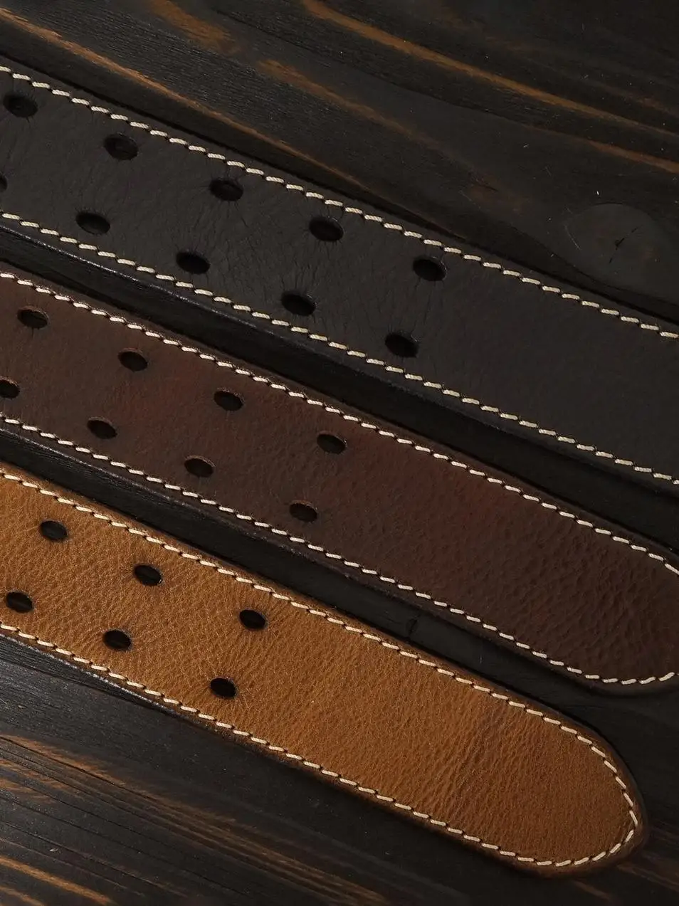 Американский ремень с двойной пряжкой мужской кожаный в стиле ретро полой