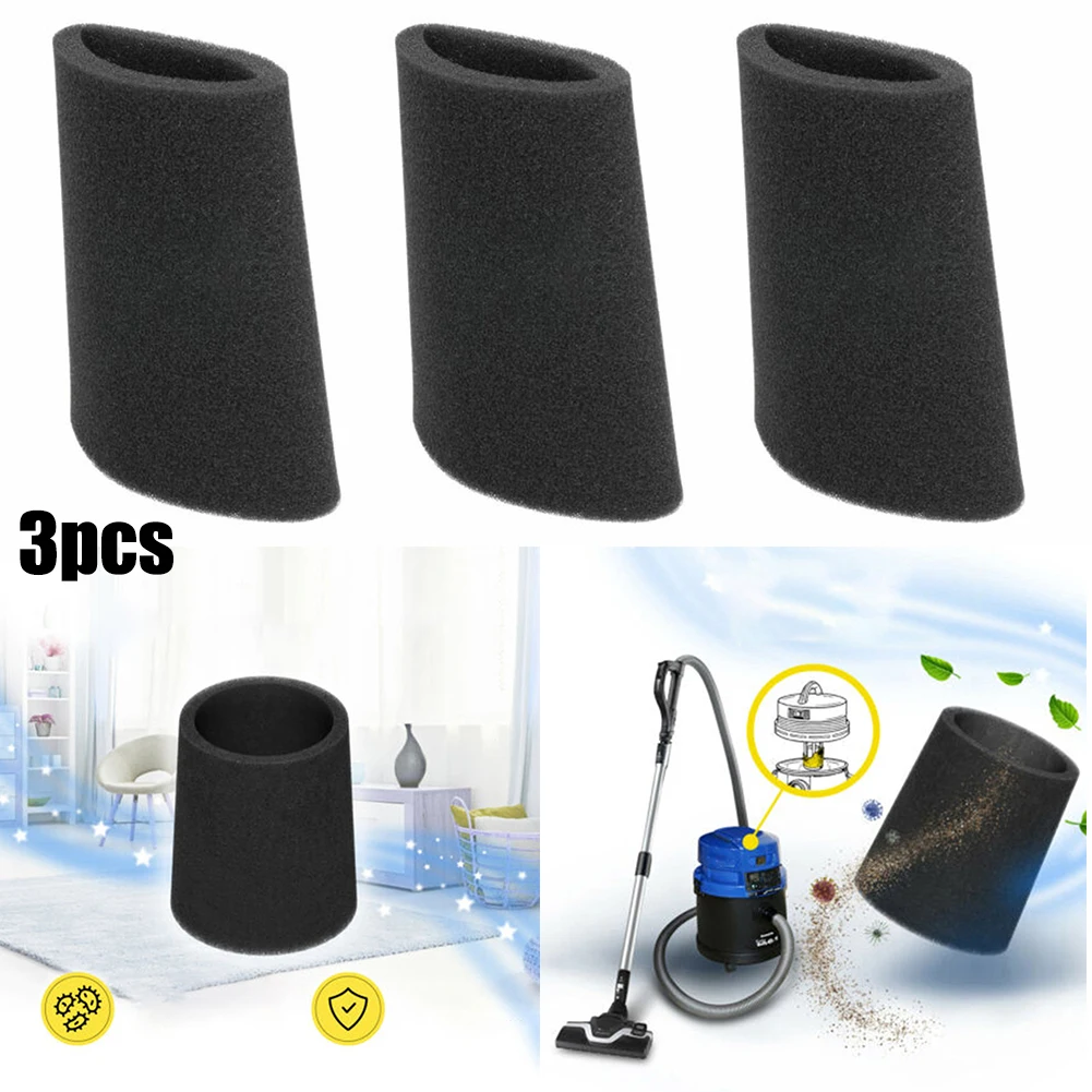 

3pcs Textile Filter Wet Filter Suitable Replacement For Einhell Wet Dry Vacuum Cleaners Spare Parts Household Cleaning Tool