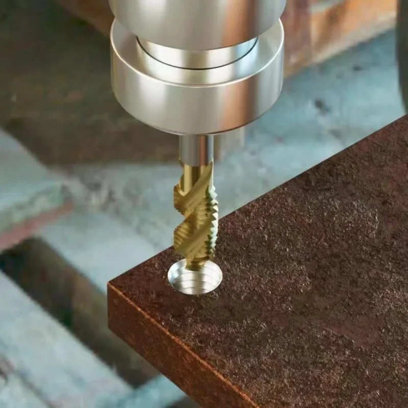 Спиральный кобальтовый Метчик с титановым покрытием для дрели из нержавеющей