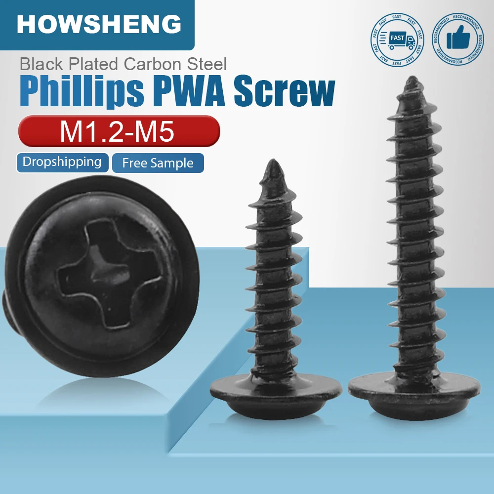 

Саморезы HOWSHENG черные M1.2 M1.4 M2 M5