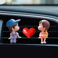 1pcs car interior couples perfume clip cartoon boy girl lovers decoration auto cute couple aromatherapy decor accessories