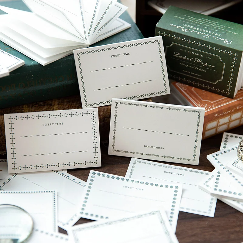 

360Pcs Memo Pad Literature Art Revival Message Memo Notebooks Writing Pads Decoration Paper Scrapbooking 85*55MM