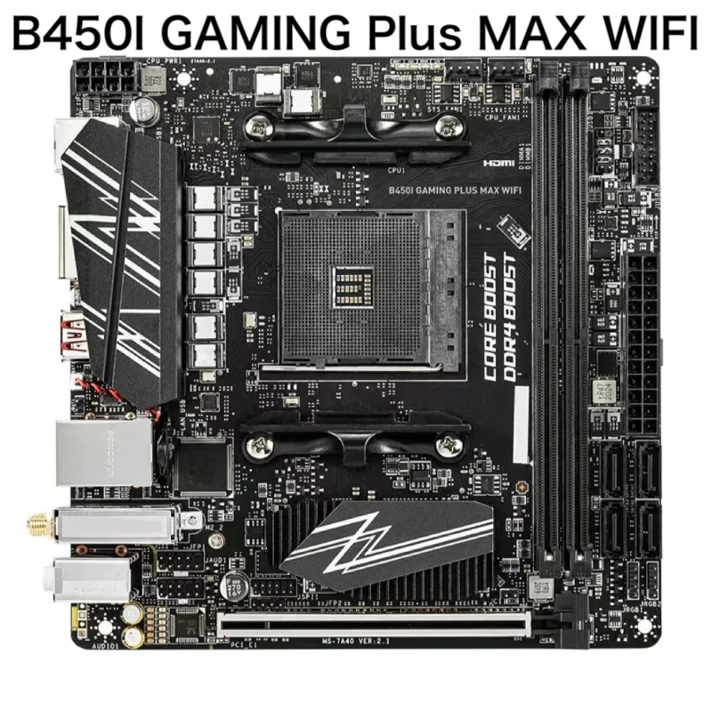 

Материнская плата для MSI B450I GAMING PLUS MAX материнская плата с WIFI DDR4 B450 Mini-ITX, 100% Протестировано, полностью работает, бесплатная доставка