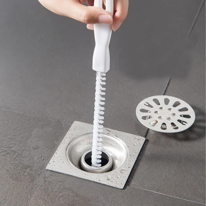 

45CM Sewer Sink Bathroom Hair Drain Cleaner Flexible Cleaning Brush Pipe Plug Hole Remover ToolDredging Brush Cleaner Clog