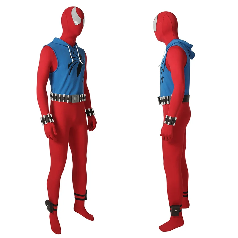 Comic Scarlet Spider Cosplay Ben Reilly Jumpsuits Costume Halloween Superhero Acting |