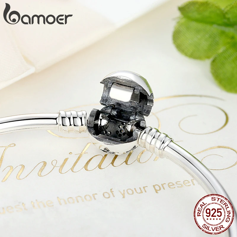 Браслет-цепочка из серебра 925 пробы с гравировкой в виде снежинки