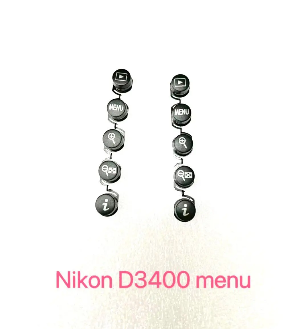 1 шт. Новая задняя крышка в сборе, резиновая кнопка для замены для Nikon D3400 SLR Camera part