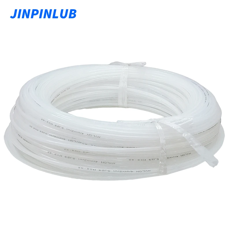 

JINPINLUB PA6 пластиковая прозрачная нейлоновая масляная трубка, пневматические аксессуары 4/6/8 мм для смазки станков