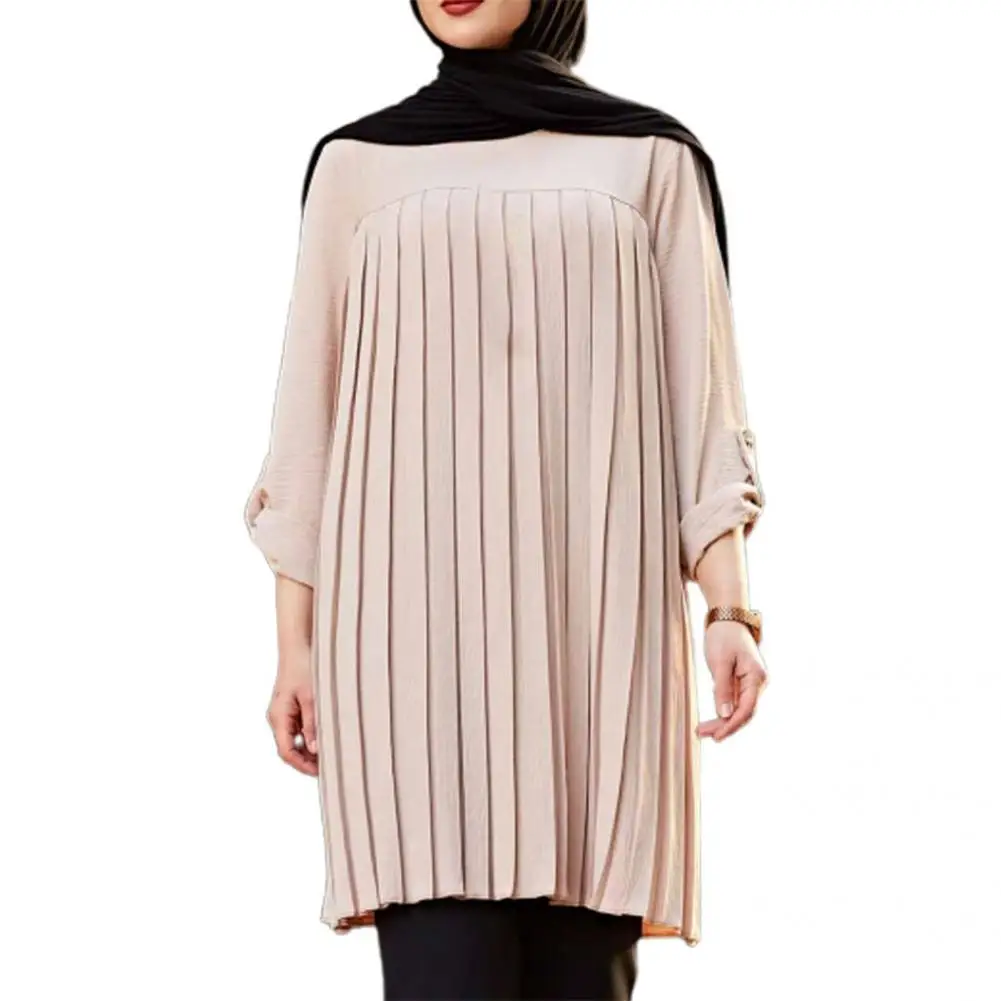 

Casual Lady Blouse Solid Color Breathable Streetwear Plus Size Pullover Loose Casual Top